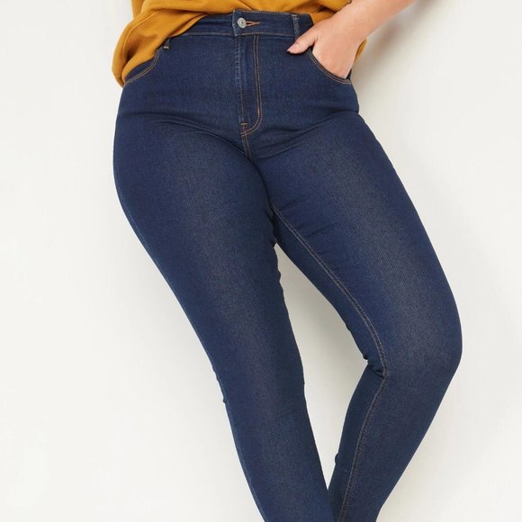 Old Navy High-Waisted Dark-Wash Super Skinny Ankle Jeans for Women New - Picture 6 of 6
